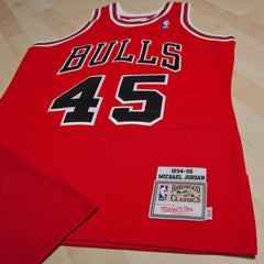 Chicago Bulls Michael Jordan 1994-95 Road 45 Authentic Jersey for sale Red for sale Mens | Mitchell & Ness