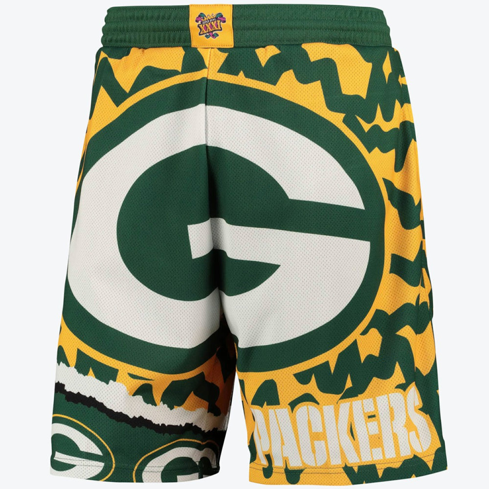 Mitchell & Ness Green Bay Packers Jumbrotron Sublimated Short Mens