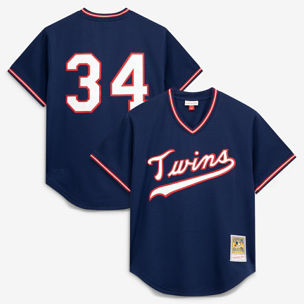 Kirby Puckett Minnesota Twins Mitchell & Ness Authentic Batting Practice Jersey - Navy - Mitchell & Ness on Sale
