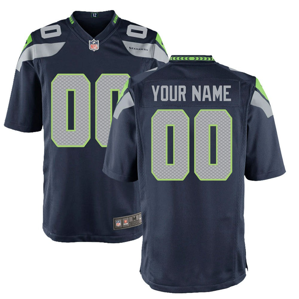 Nike Seattle Seahawks Youth Custom Game Jersey College Navy