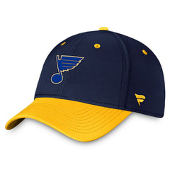 St. Louis Blues Fanatics Authentic Pro Rink Two-Tone Flex Hat – Navy/Gold - NHL 200000487