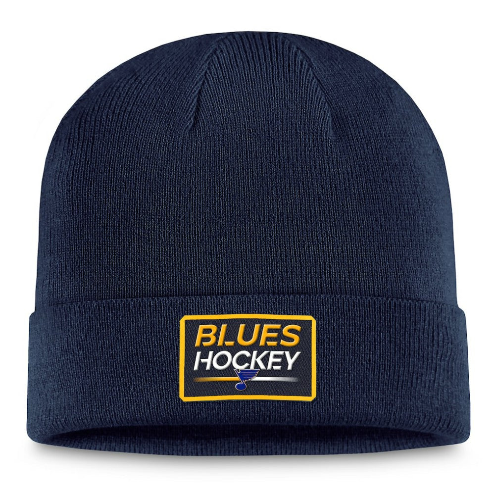 St. Louis Blues Fanatics Authentic Pro Cuffed Knit Hat – Navy - NHL 200000506