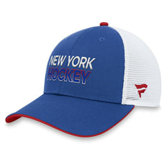 New York Rangers Fanatics Authentic Pro Rink Trucker Adjustable Hat - Blue - NHL 200000926