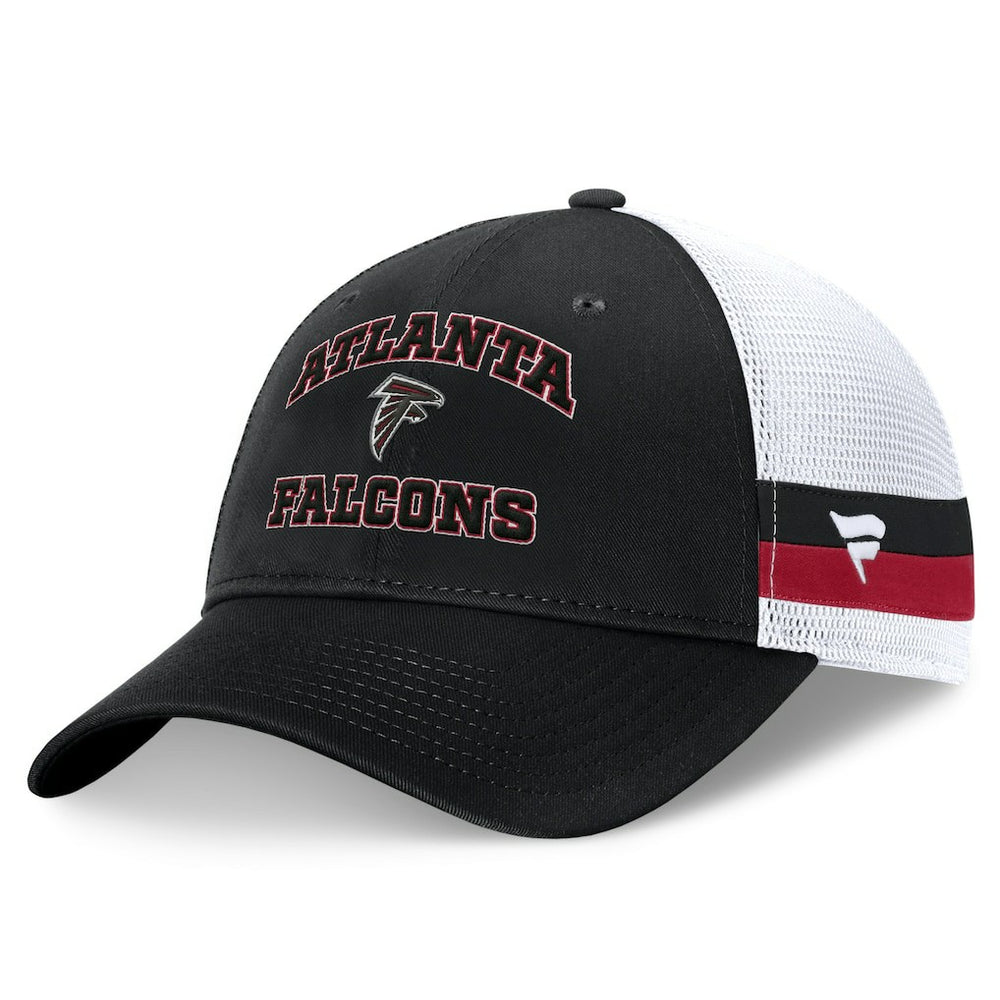 Fanatics Atlanta Falcons Fundamentals Side Stripe Trucker Adjustable Hat Black/White