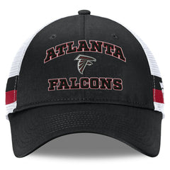 Fanatics Atlanta Falcons Fundamentals Side Stripe Trucker Adjustable Hat Black/White
