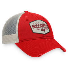Fanatics Tampa Bay Buccaneers Heritage Patch Trucker Adjustable Hat Red/Natural