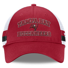 Fanatics Tampa Bay Buccaneers Fundamentals Side Stripe Trucker Adjustable Hat Red/White