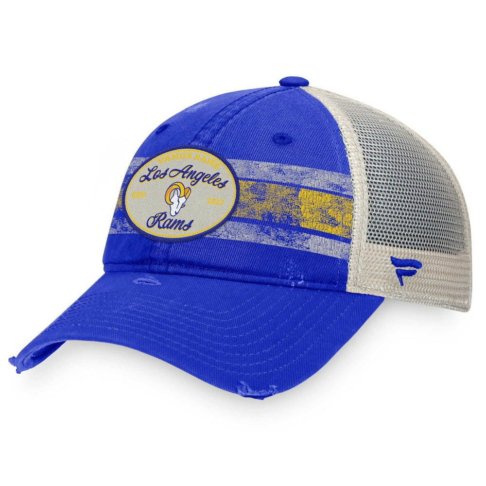 Fanatics Los Angeles Rams Heritage Trucker Adjustable Hat Royal/Natural
