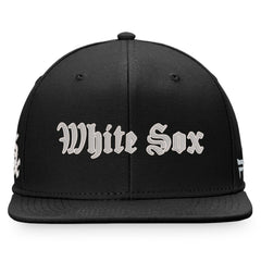 Chicago White Sox Fanatics Gothic Script Fitted Hat - Black - Fanatics Discount