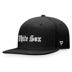 Chicago White Sox Fanatics Gothic Script Fitted Hat - Black - Fanatics Discount