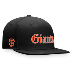 San Francisco Giants Fanatics Gothic Script Fitted Hat - Black - Fanatics on Sale