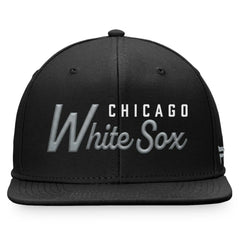 Chicago White Sox Fanatics Script Snapback Hat - Black - Fanatics Discount