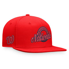 Washington Nationals Fanatics Circle Script Snapback Hat - Red - Fanatics on Sale