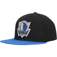 Dallas Mavericks Side Core 2.0 Snapback Hat for sale Black/Royal | Mitchell & Ness online