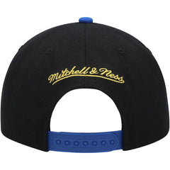 Golden State Warriors Side Core 2.0 Snapback Hat for sale Black/Royal | Mitchell & Ness Lifestyle