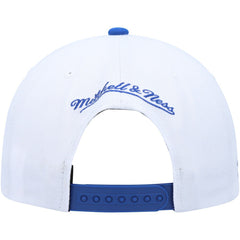 Golden State Warriors Side Core 2.0 Snapback Hat for sale White/Royal | Mitchell & Ness