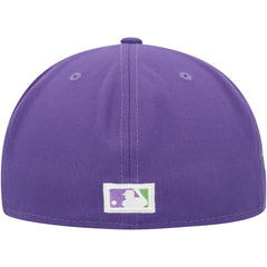 Atlanta Braves New Era Lime Side Patch 59FIFTY Fitted Hat - Purple - New Era on Sale
