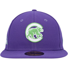 Chicago Cubs New Era Lime Side Patch 59FIFTY Fitted Hat - Purple - New Era on Sale