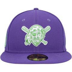 Pittsburgh Pirates New Era Lime Side Patch 59FIFTY Fitted Hat - Purple - New Era Online