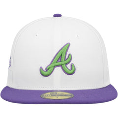 Atlanta Braves New Era Side Patch 59FIFTY Fitted Hat - White - New Era Sale