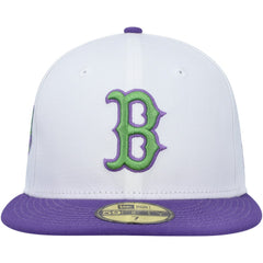 Boston Red Sox New Era Side Patch 59FIFTY Fitted Hat - White - New Era Discount