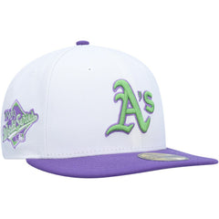 Athletics New Era 1989 World Series Side Patch 59FIFTY Fitted Hat - White - New Era Discount