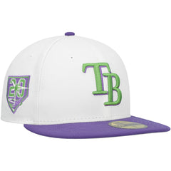 Tampa Bay Rays New Era Side Patch 59FIFTY Fitted Hat - White - New Era Online