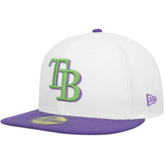 Tampa Bay Rays New Era Side Patch 59FIFTY Fitted Hat - White - New Era Online