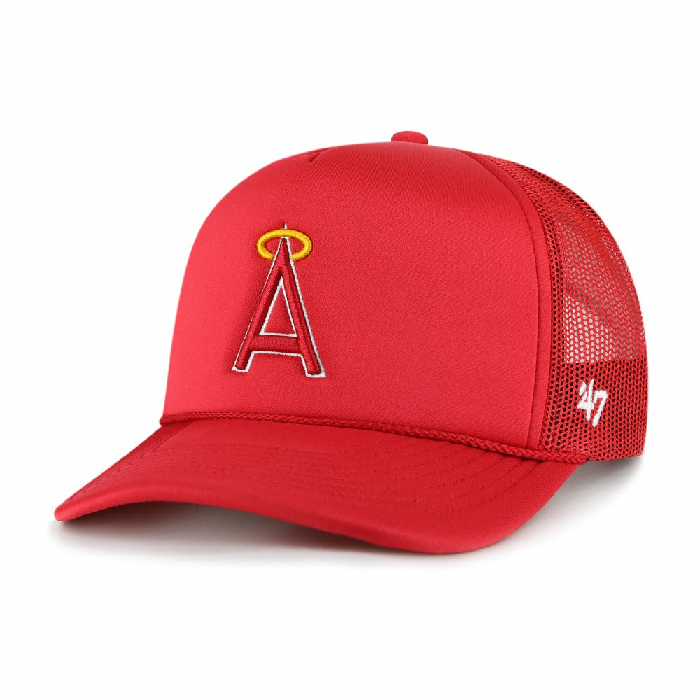 Los Angeles Angels '47 Foam Logo Trucker Adjustable Hat - Red - 47 brand Discount