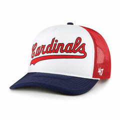 St. Louis Cardinals '47 Foam Front Script Trucker Snapback Hat - White - 47 brand Discount