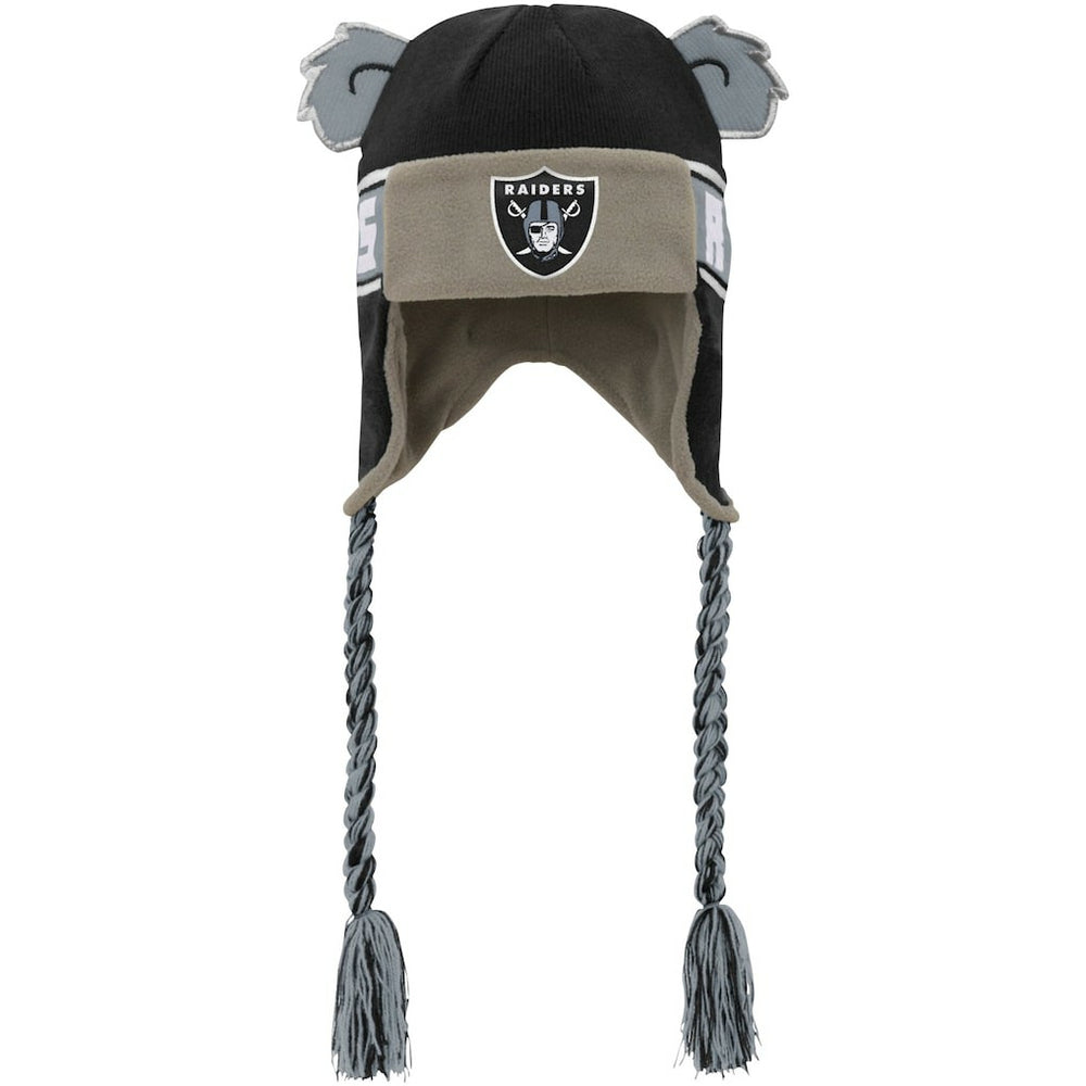 Las Vegas Raiders Youth Wordmark Ears Trooper Knit Hat Black
