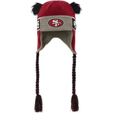 San Francisco 49ers Youth Wordmark Ears Trooper Knit Hat Scarlet