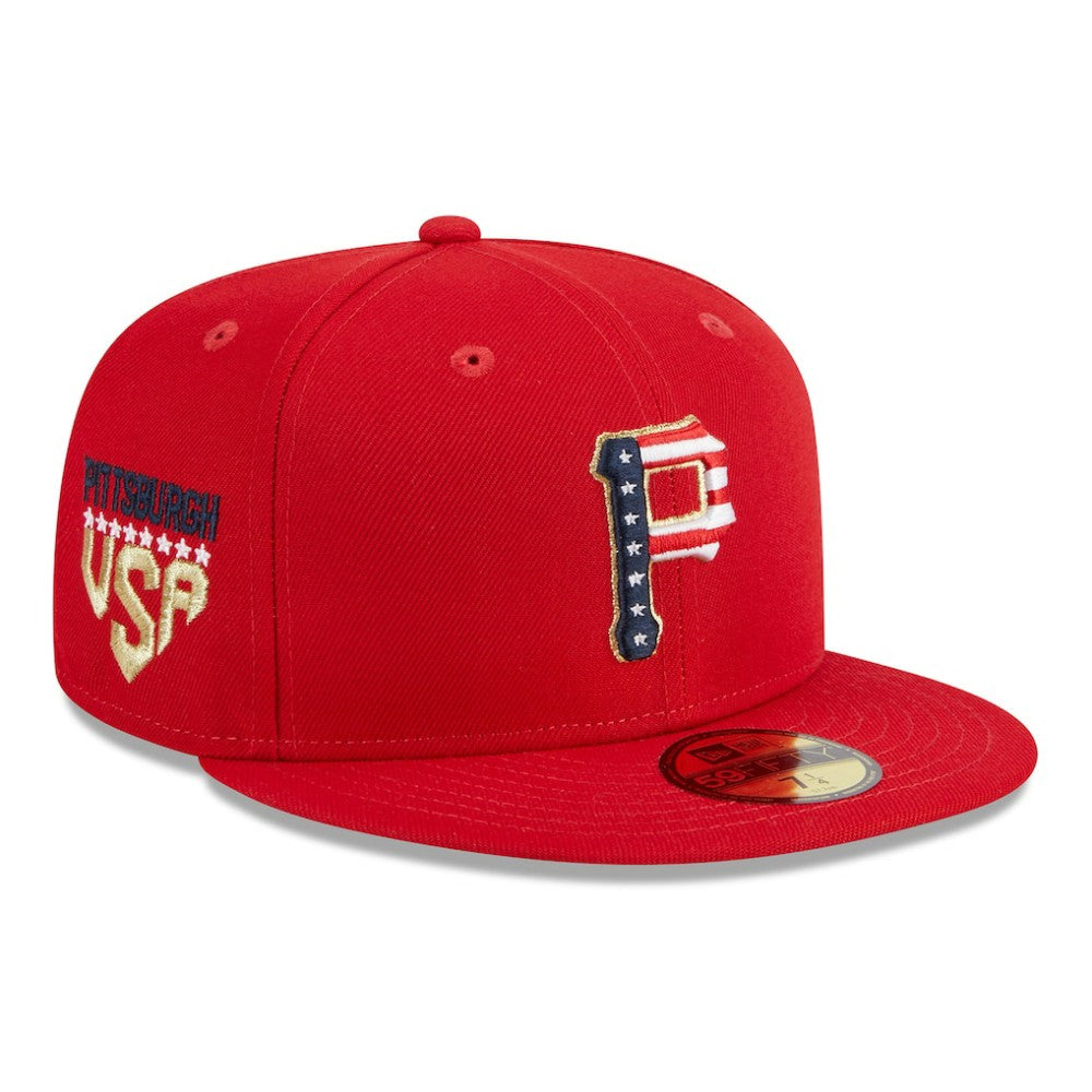 Pittsburgh Pirates New Era 2023 Fourth of July 59FIFTY Fitted Hat - Red - New Era Online