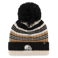 47 brand Cleveland Browns '47 Women's Barista Cuffed Knit Hat with Pom Natural