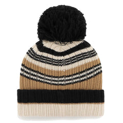 47 brand Cleveland Browns '47 Women's Barista Cuffed Knit Hat with Pom Natural