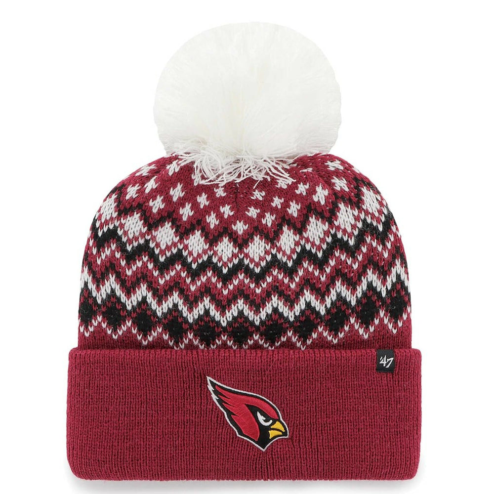 47 brand Arizona Cardinals '47 Women's Elsa Cuffed Knit Hat with Pom Cardinal