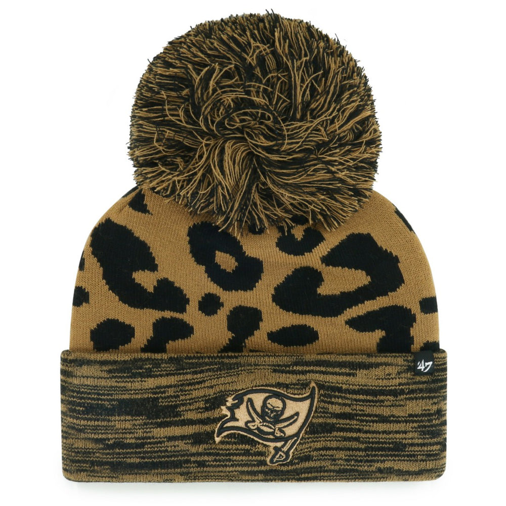 47 brand Tampa Bay Buccaneers '47 Women's Rosette Cuffed Knit Hat with Pom Brown