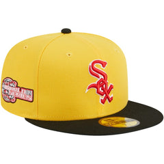 Chicago White Sox New Era Grilled 59FIFTY Fitted Hat - Yellow/Black - New Era Discount