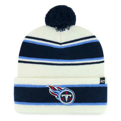 47 brand Tennessee Titans '47 Youth Stripling Cuffed Knit Hat with Pom White