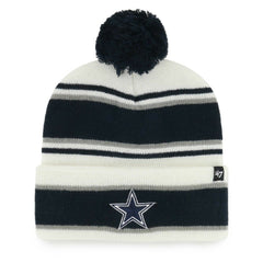 47 brand Dallas Cowboys '47 Youth Stripling Cuffed Knit Hat with Pom White