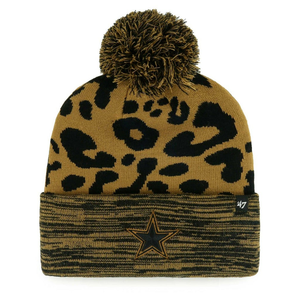 47 brand Dallas Cowboys '47 Women's Rosette Cuffed Knit Hat with Pom Tan