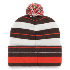 47 brand Cleveland Browns '47 Powerline Cuffed Knit Hat with Pom Brown