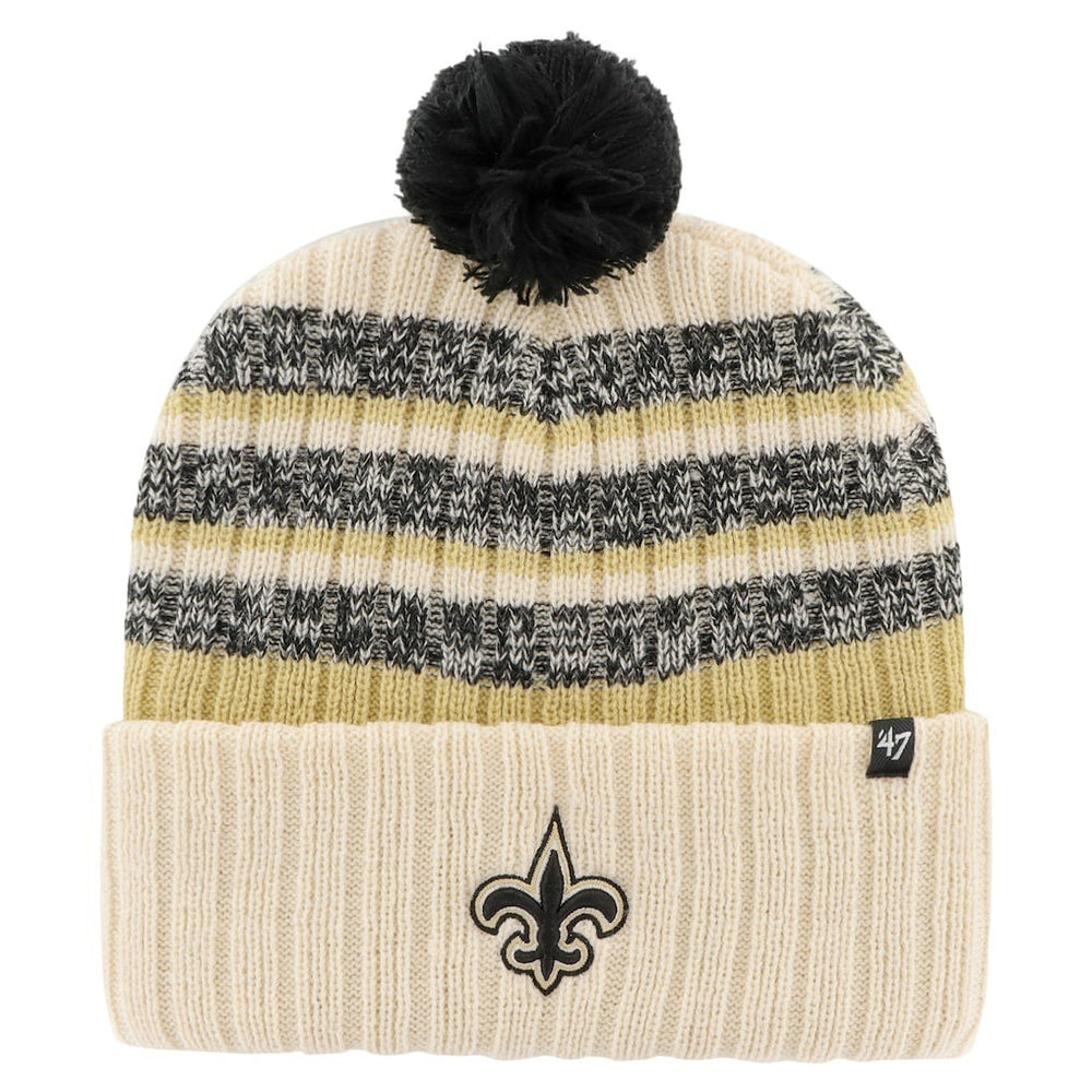 47 brand New Orleans Saints '47 Tavern Cuffed Knit Hat with Pom Natural