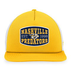 Nashville Predators Fanatics Foam Front Patch Trucker Snapback Hat - Gold/White - NHL 200010203