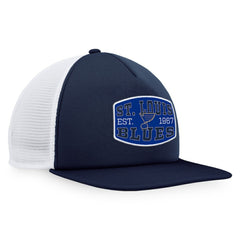 St. Louis Blues Fanatics Foam Front Patch Trucker Snapback Hat - Navy/White - NHL 200010213