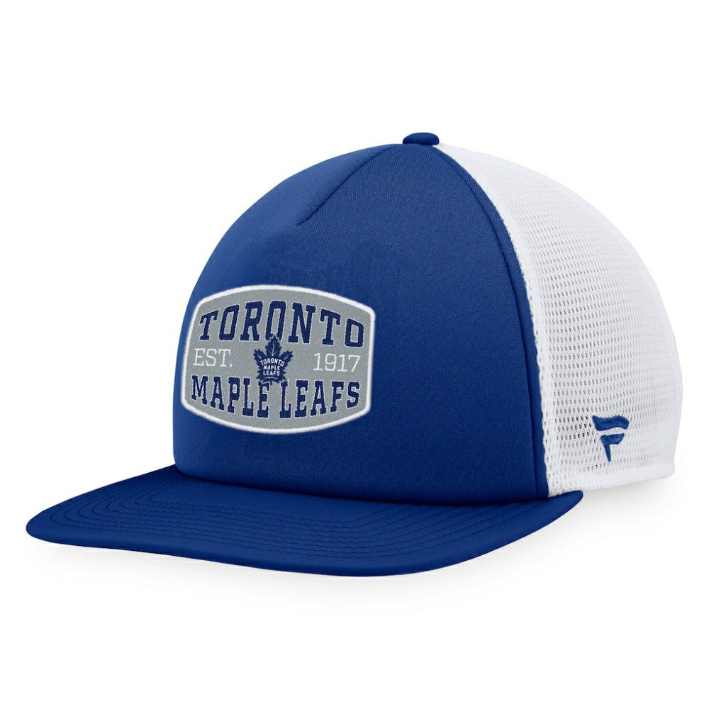 Toronto Maple Leafs Fanatics Foam Front Patch Trucker Snapback Hat - Blue/White - NHL 200010215