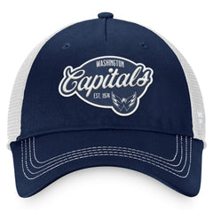 Washington Capitals Fanatics Women's Fundamental Trucker Adjustable Hat - Navy/White - NHL 200010217