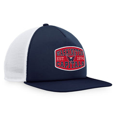 Washington Capitals Fanatics Foam Front Patch Trucker Snapback Hat - Navy/White - NHL 200010219