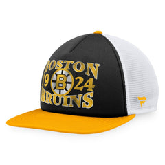 Boston Bruins Fanatics Heritage Vintage Foam Front Trucker Snapback Hat - Black/Gold - NHL 200010237