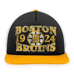 Boston Bruins Fanatics Heritage Vintage Foam Front Trucker Snapback Hat - Black/Gold - NHL 200010237